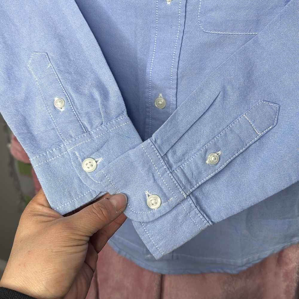 The Children’s place Boys Uniform Oxford Button Down  Cotton Shirt Long Sleeve 6 - Picture 4 of 7